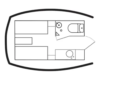 a drawing of a tiny house at Armadilla 2 at Lee Wick Farm Cottages & Glamping in Clacton-on-Sea