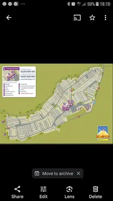 a phone screen with a map of a city at PET FREE family mobile Home sleeps 8 with large secured decking Sea wick holiday park in Clacton-on-Sea