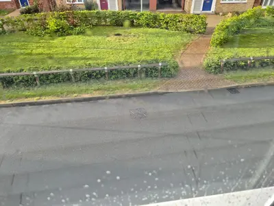 a view from a car window of a street at Double Room in a shared 4 bedroom family home in Broomfield in Chelmsford