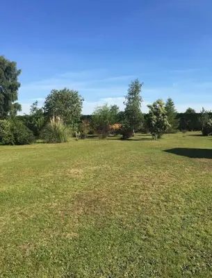 a large field of grass with trees in the background at A great country escape in Hockwold cum Wilton