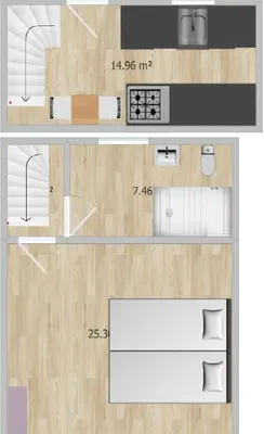 a floor plan of a room with a table at Beautifully Quaint Cottage in Yelling
