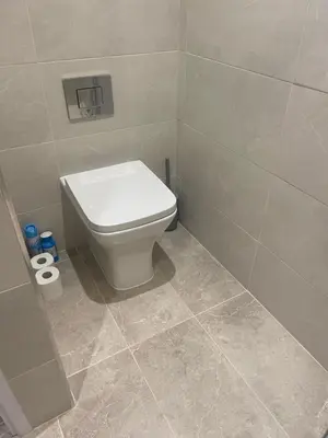 a bathroom with a white toilet in a room at Priory View in Saint Osyth