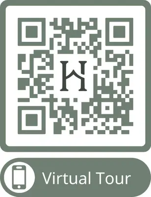 an illustration of a qr labyrinth with the words virtual tour at Bramley Suite - The Apple Barn in Pettistree