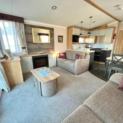 Modern 8 Berth Caravan With Decking At Naze Marine Park