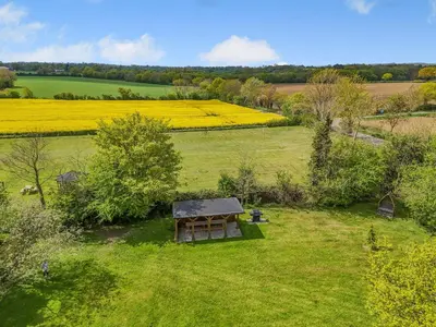 an overhead view of a field with a picnic table at Cedar - Uk49525 in Saint Lawrence
