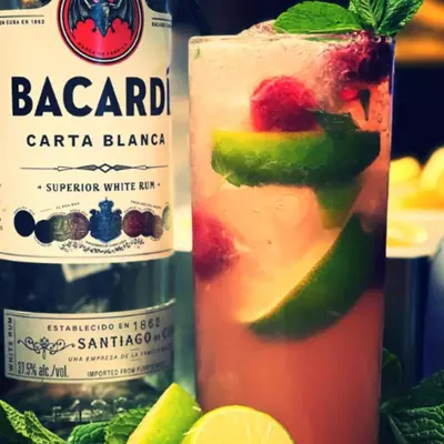 a bottle of barranca blanca and a drink at The White Hart Hotel Witham in Witham