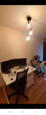 an office with a desk and a chair in a room at 1 bed luxurious flat in Basildon