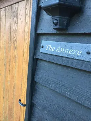a sign on a wooden door that says thenance at Idyllic rural retreat, easy access to Cambridge