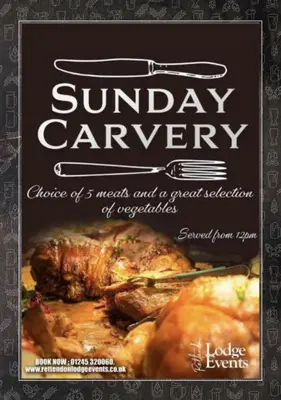 a sign that reads sunday carney with chickens on it at Rettendon Lodge in Battlesbridge