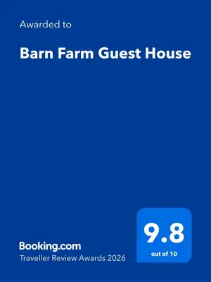a screenshot of a bar farm guest house with the text upgraded to barn farm guest at Barn Farm Guest House in Cold Norton