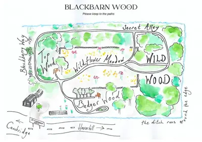 a drawing of a plan for a park at Finest Retreats - Blackbarn Wood in Balsham