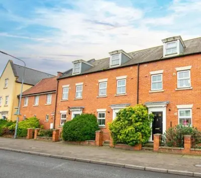 a large brick building on the side of a street at Ipswich-Luxury-Self Catering-Town Centre-Parking in Ipswich